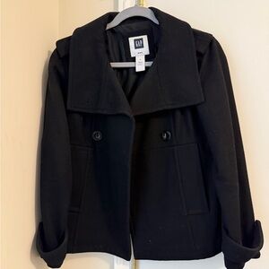 GAP Women's Elegant Black Peacoat
